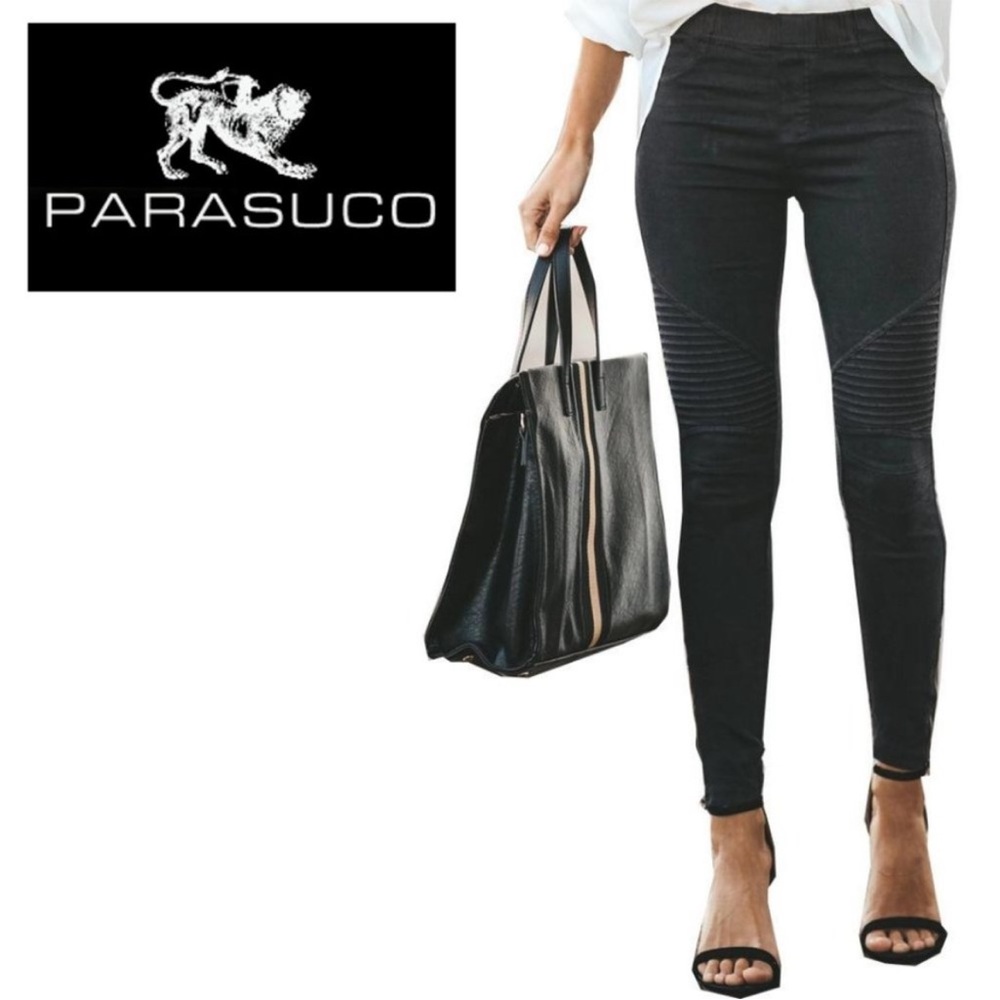 Parasuco Black Moto Leggings